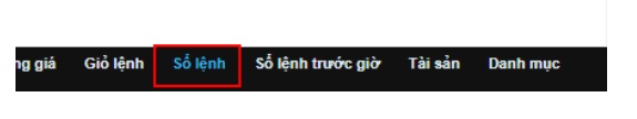 click vào footer "Sổ Lệnh"