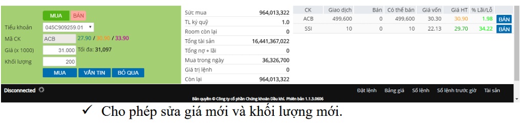 sửa lệnh
