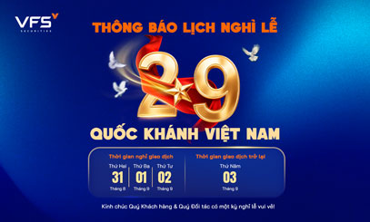 VFS thông báo lịch nghỉ lễ Quốc khánh 02/09/2026